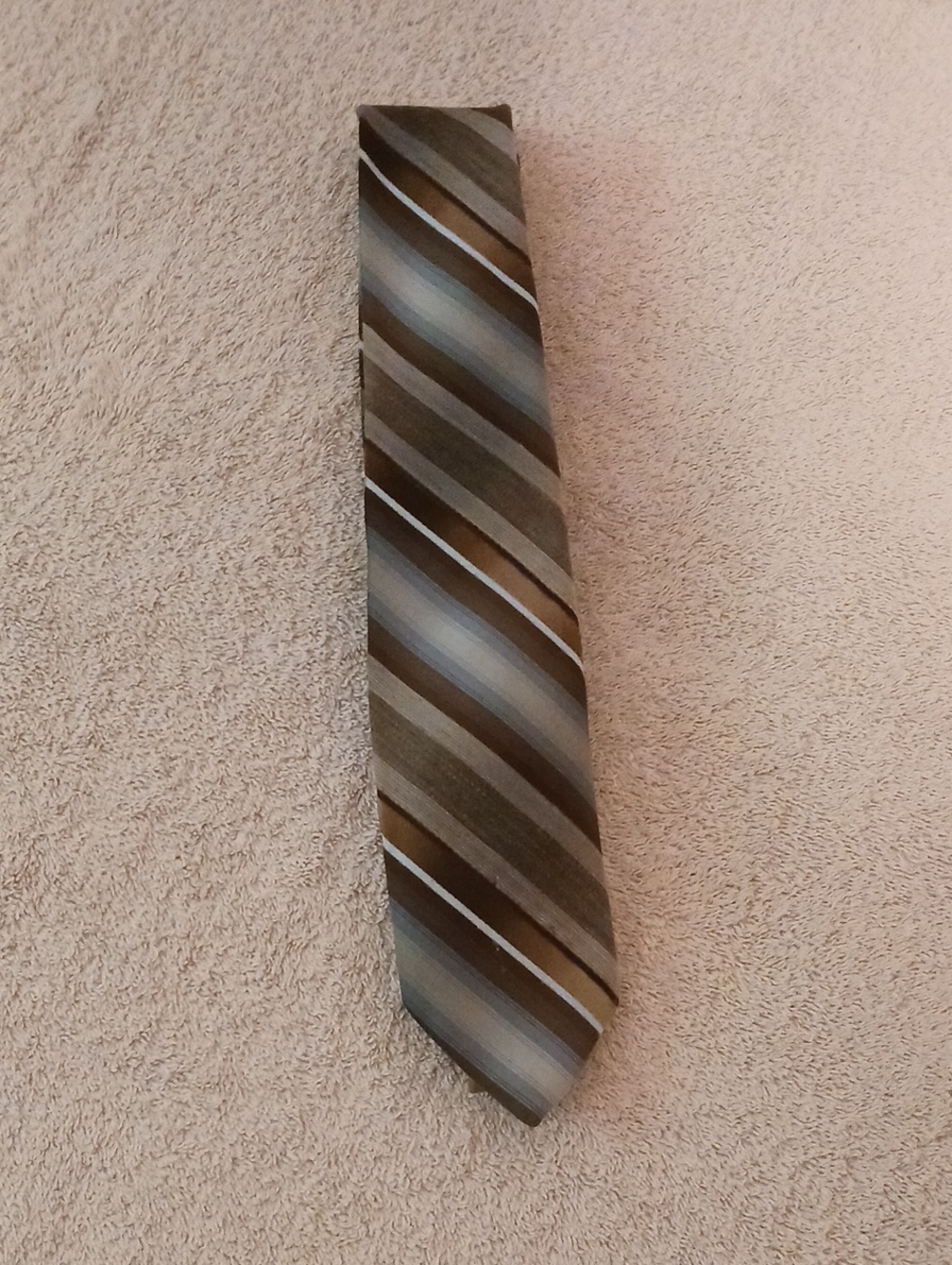 Wembley Brown and Gray Striped Men's Tie